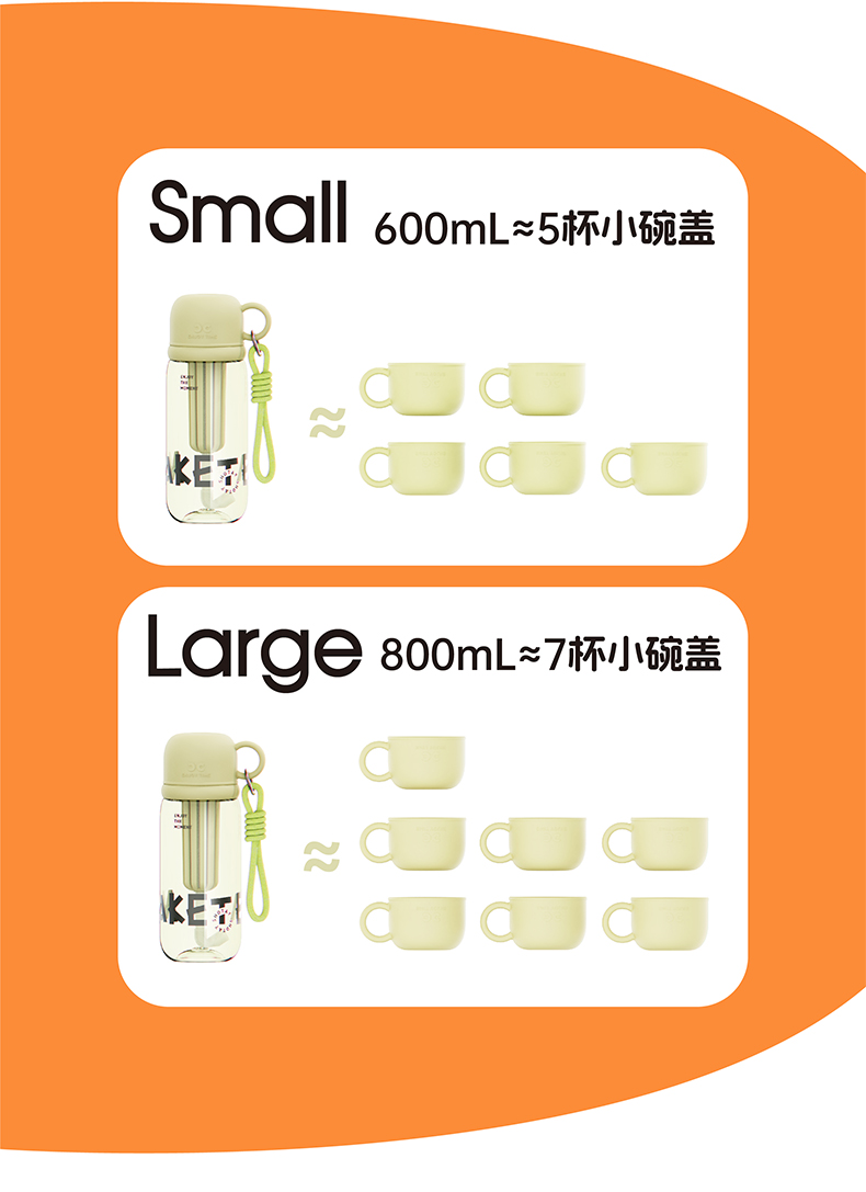 600ML尚泰花茶小碗盖塑料水杯